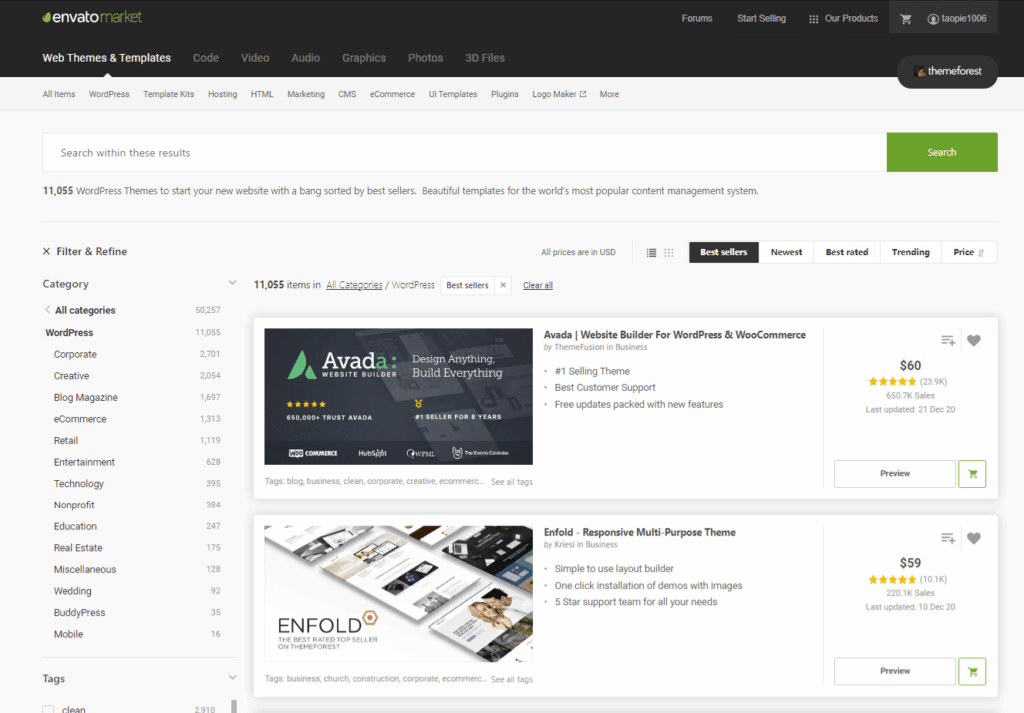 2020 s Newest Premium WordPress themes from ThemeForest