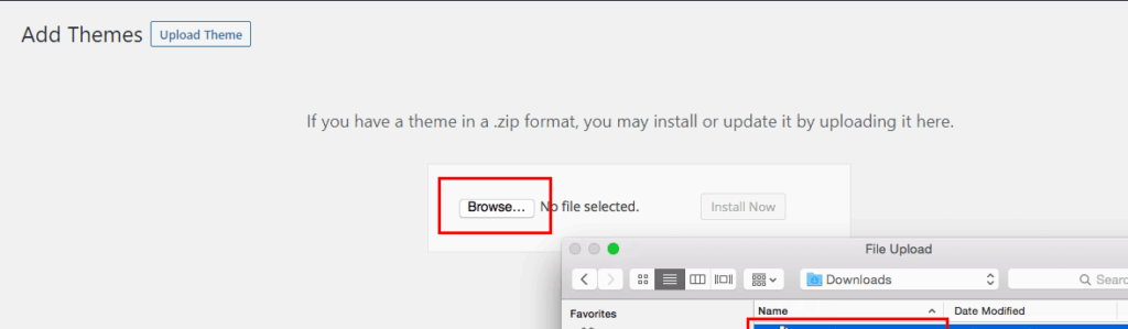 Add Themes ‹ uplpoad WordPress