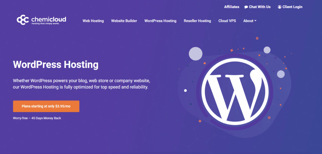 SSD WordPress Hosting from ChemiCloud Starts at 3 95 A Month