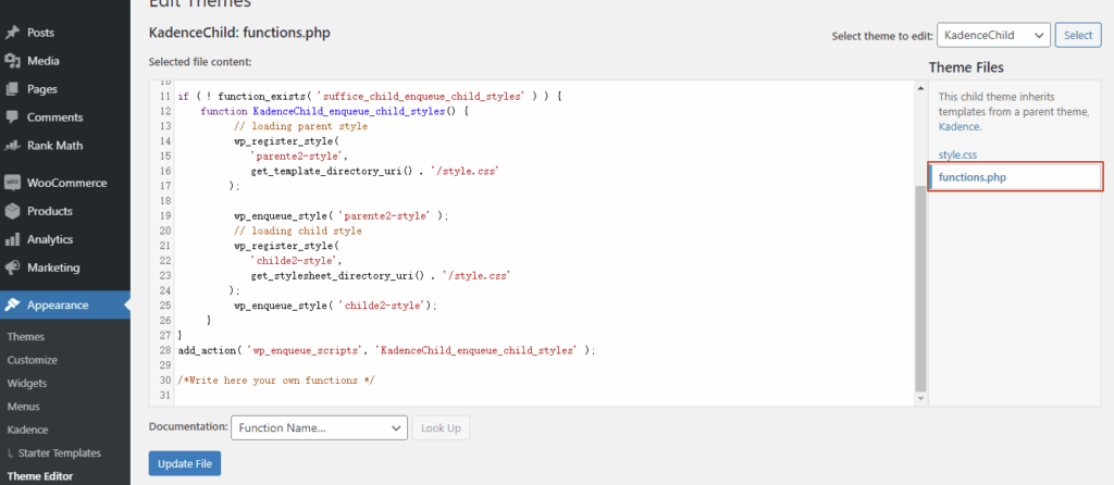 Edit Themes WordPress
