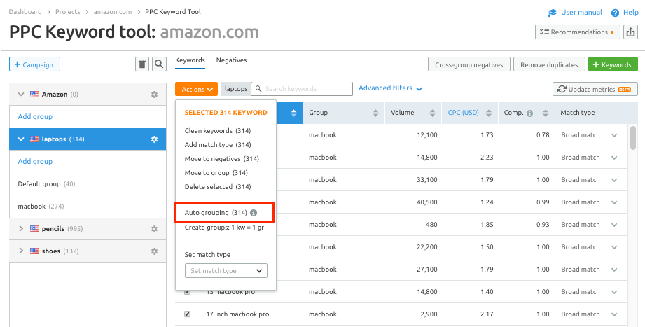 auto grouping ppckwtool