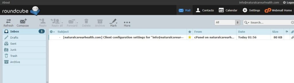 1 Roundcube Webmail Inbox