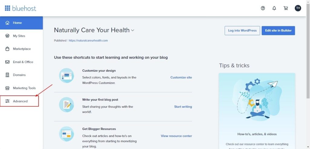 bluehost login cpanel