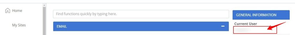 cPanel Main username
