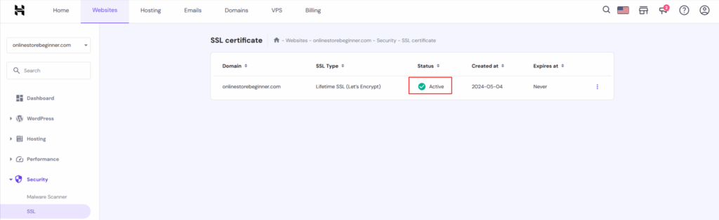 install ssl on hostinger4