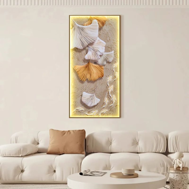 Ginkgo Leaves Koi MDF LED Wall Art