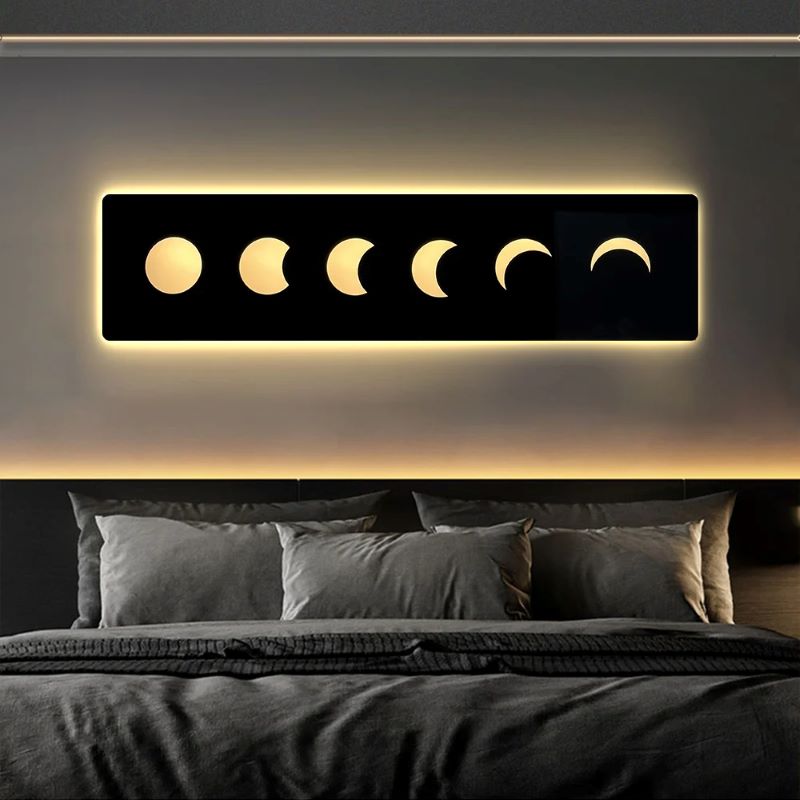 Moon Phase LED Wall Decor